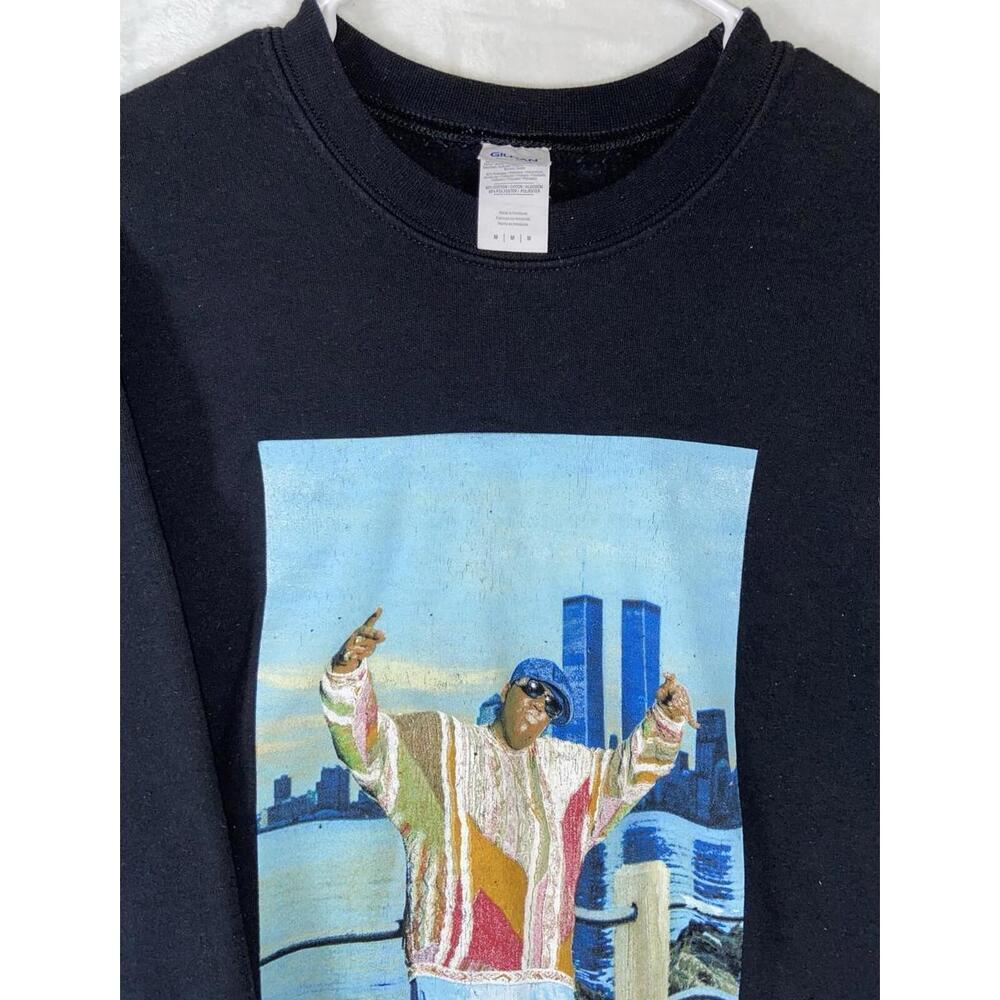 Mens Notorious BIG Biggie Smalls Pull Over Sweatshirt Mens size M Streetwear